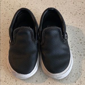 Perforated Leather Slip in Vans